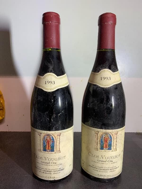 2 x Clos de Vougeot Grand Cru, Domaine Georges Mugneret, 1993