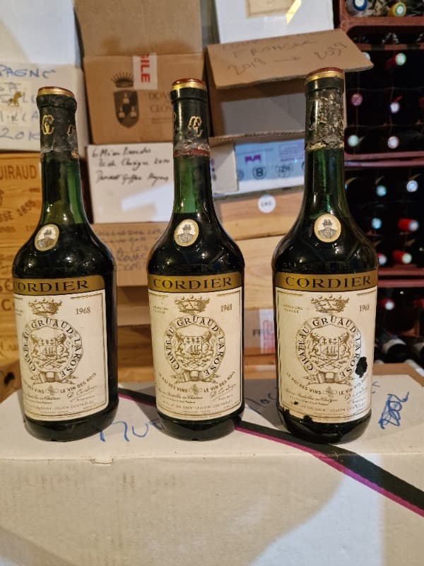 3 x château Gruaud Larose, Saint-Julien, 1968