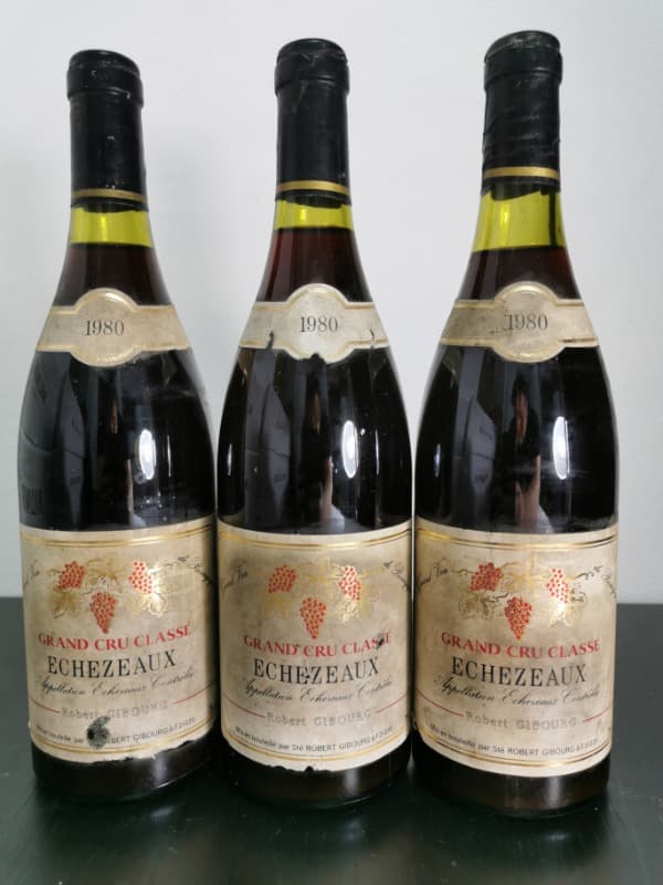 3 x Echezeaux, Grand Cru, Domaine Robert Gibourg, 1980