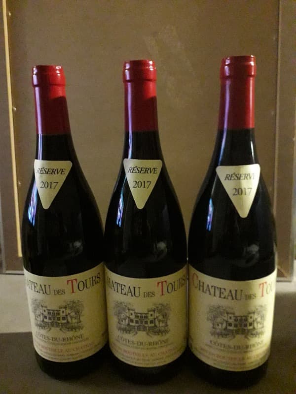 3 x Côtes-du-Rhône, Château des Tours, 2017
