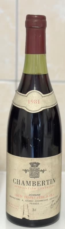 Chambertin, domaine L. Trapet Père & Fils, 1981