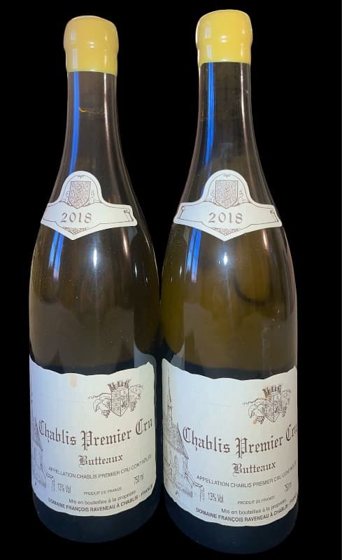 2 x Chablis Premier Cru, Butteaux, Domaine Francois Raveneau, 2018