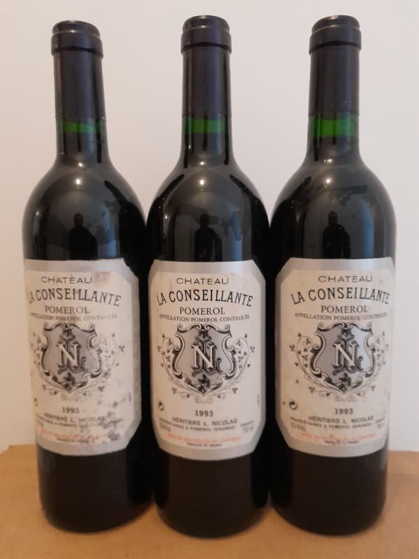 3 x Château La Conseillante, Pomerol, 1993