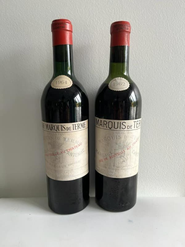 2 x Château Marquis de Terme, Margaux, 1962/1964