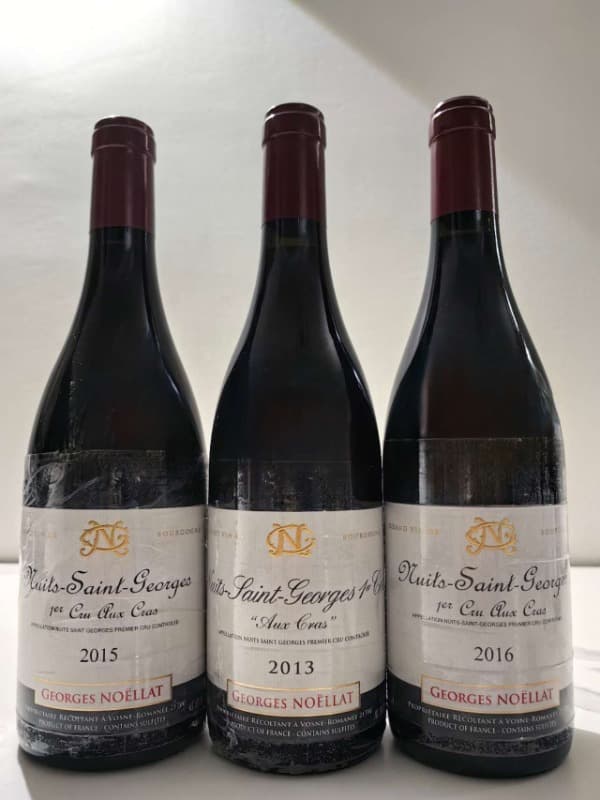 3 x Nuits-Saint-Georges, 1er Cru - Aux Cras, Domaine Georges Noëllat (2013/2015/2016)