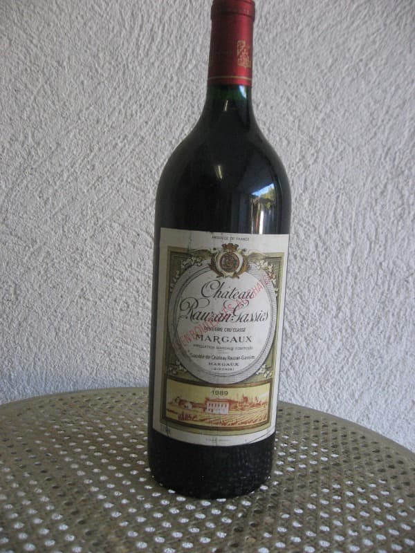 château Rauzan-Gassies, Margaux, 1989 (Magnum)