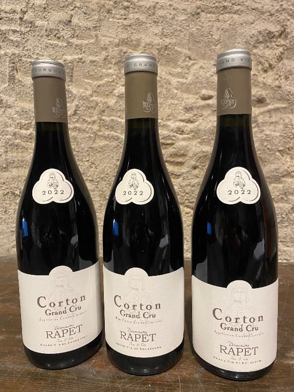 3 x Corton, Grand Cru, domaine Rapet, 2022