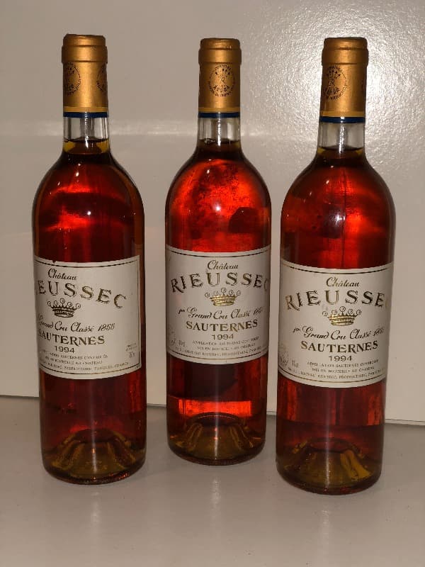 3 x Château Rieussec, Sauternes, 1994