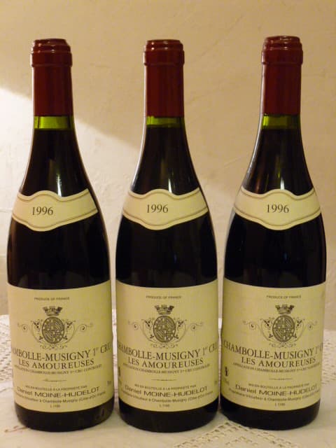 3 x Chambolle-Musigny, Le Amoureuses, Daniel Moine-Hudelot, 1996
