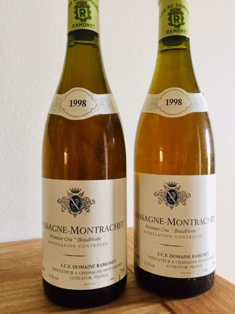 2 x Chassagne-Montrachet, Premier Cru "Boudriotte", Domaine Ramonet, 1998