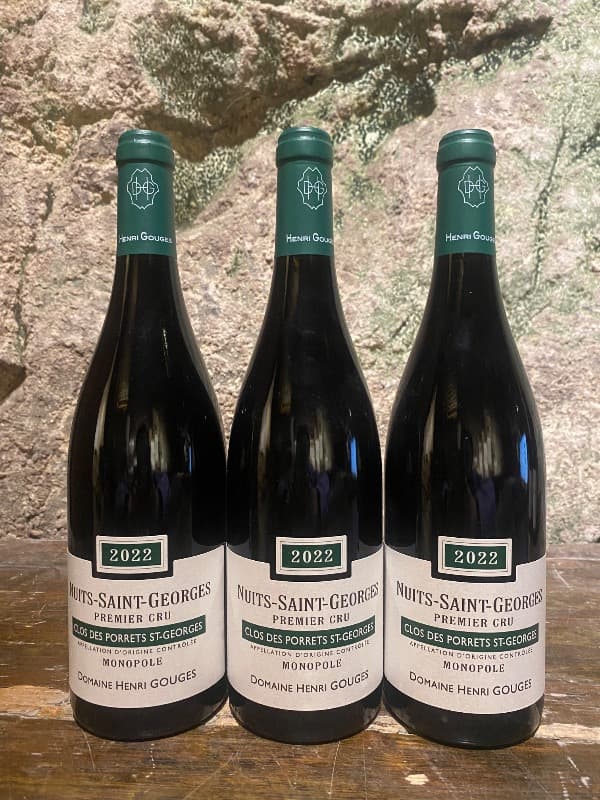 3 x Nuits-Saint-Georges, 1er Cru Clos des Porrets Monopole, Domaine Henri Gouges, 2022