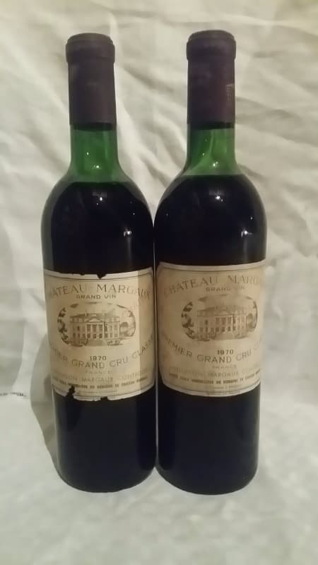 2 x château Margaux, Margaux, 1970