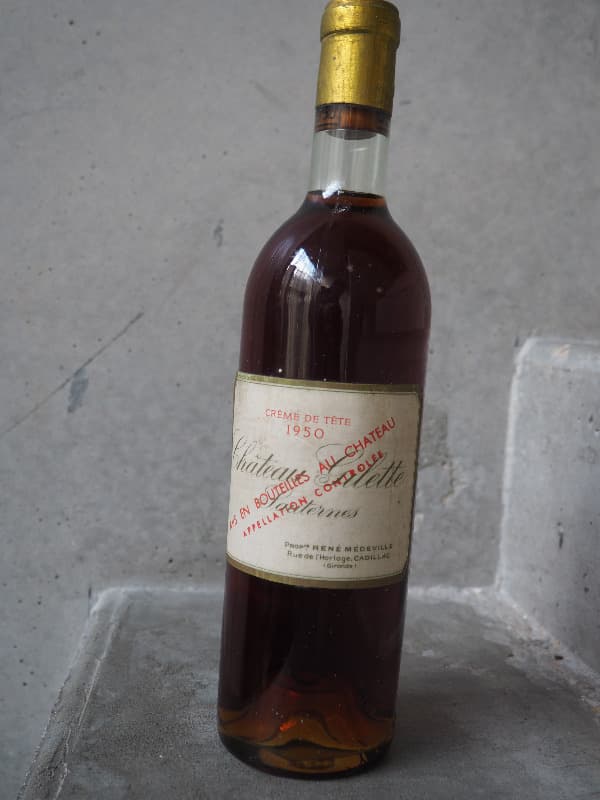 Crème de tête, Château Gilette, Sauternes, 1950