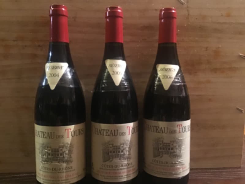 3 x Côtes-du-Rhône, Château des tours, 1 x 2004, 1 x 2005, 1 x 2006