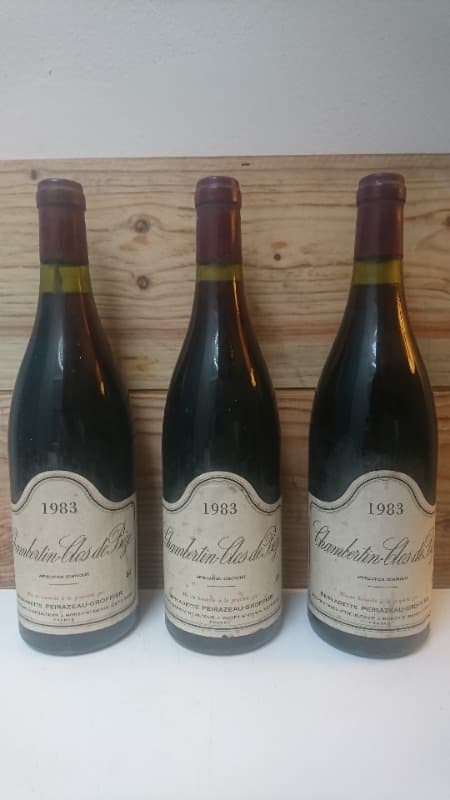 3 x Chambertin-Clos de Bèze, Peirazeau-Groffier, 1983