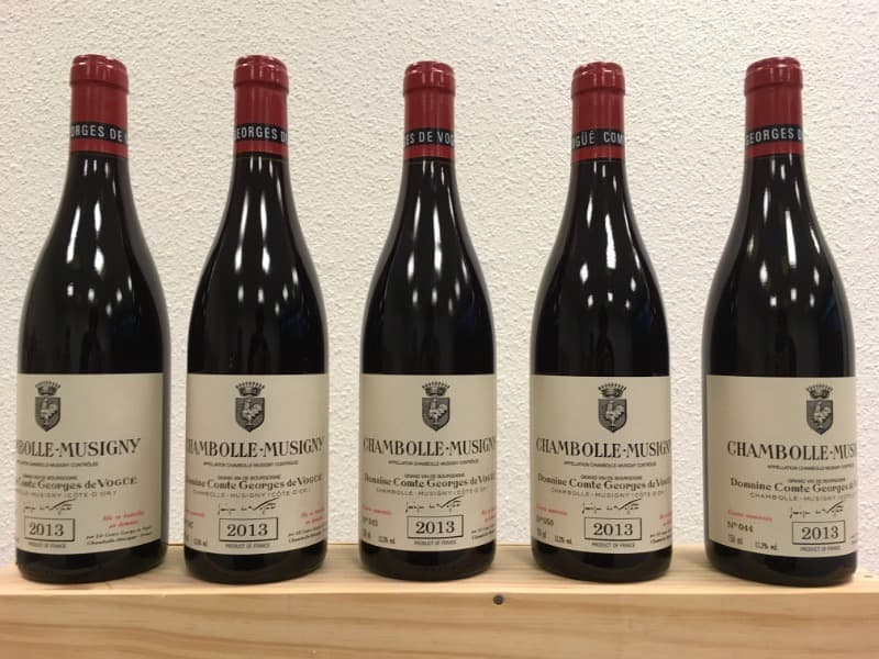 5 x Chambolle-Musigny, Comte de Vogüé, 2013