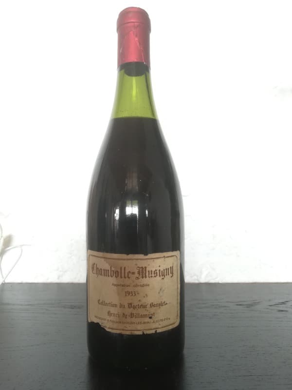 Chambolle-Musigny, Collection du docteur Barolet, Henri de Villamont, 1933