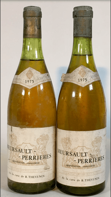 2 x Meursault, Perrières, cave R. Thevenin, 1975