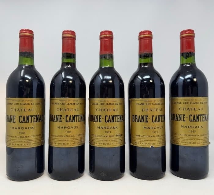 5 x Château Brane Cantenac, Margaux, 1983