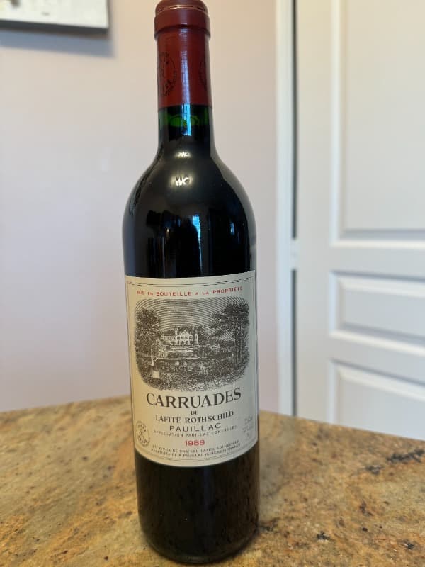 Carruades, château Lafite Rothschild, Pauillac, 1989