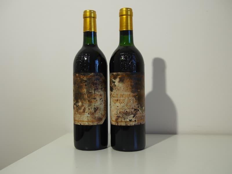 2 x Comtesse de Lalande, château Pichon Longueville, Bordeaux, 1989