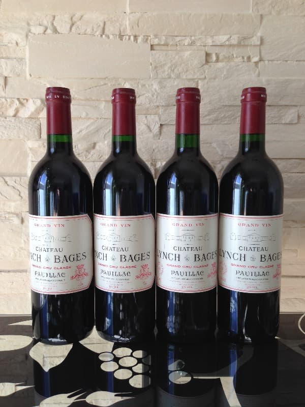 4 x château Lynch Bages, Pauillac, 1991