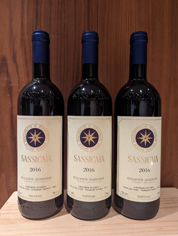 3 x Sassicaia, Tenuta San Guido, Bolgheri, 2016