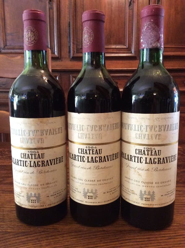 3 x Château Malartic-Lagravière, Graves, 1964