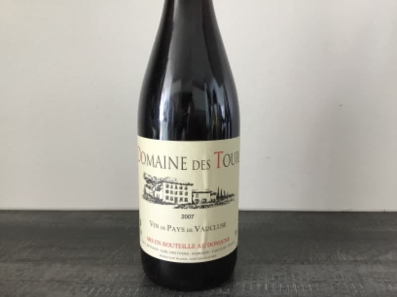 Domaine des Tours, Vin de pays Vaucluse, 2007