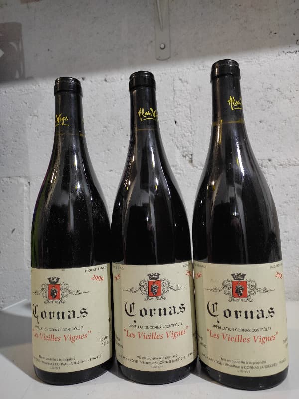 3 x Cornas, VIEILLES VIGNES, ALAIN VOGE, 2009