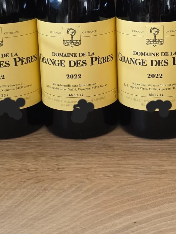 6 x domaine de la Grange des Pères, Vin de Pays de l'Hérault, 2022