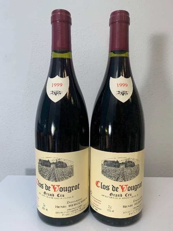 2 x Clos de Vougeot Grand Cru, Henri Rebourseau, 1999