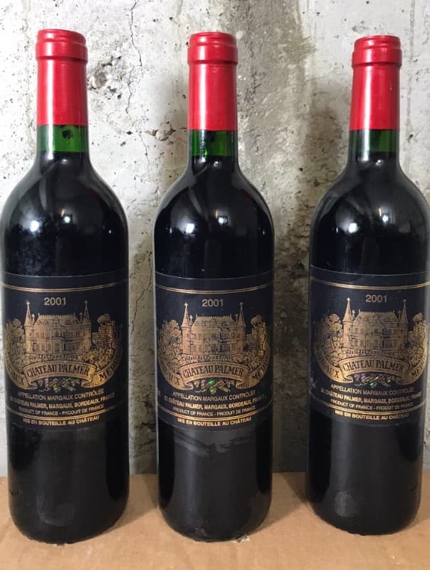 3 x Château Palmer, Margaux, 2001