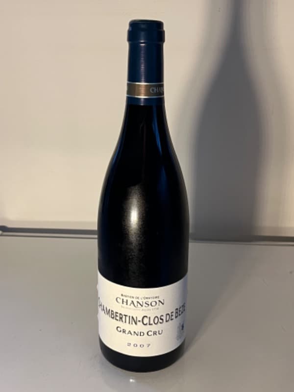 Chambertin-Clos de Bèze, Grand Cru, Domaine chanson, 2007