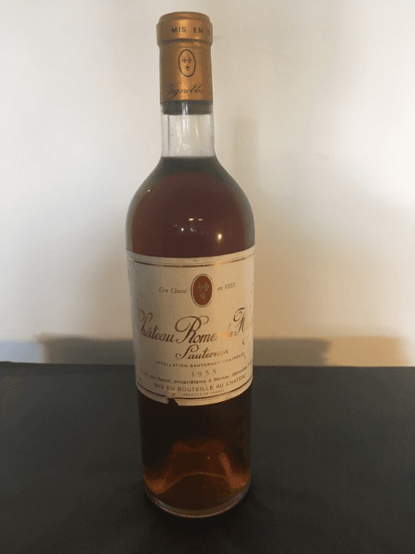 château Romer du Hayot, Sauternes, 1955
