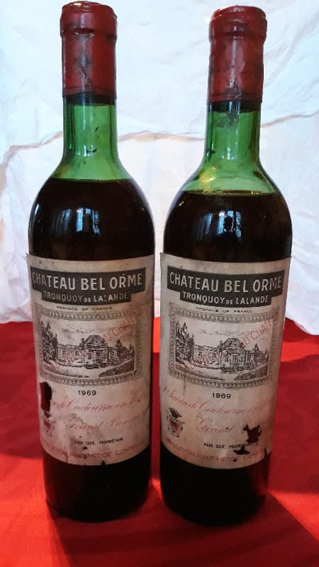 2 x TRONQUOY DE LALANDE, CHATEAU BEL ORME, Haut-Médoc, 1969