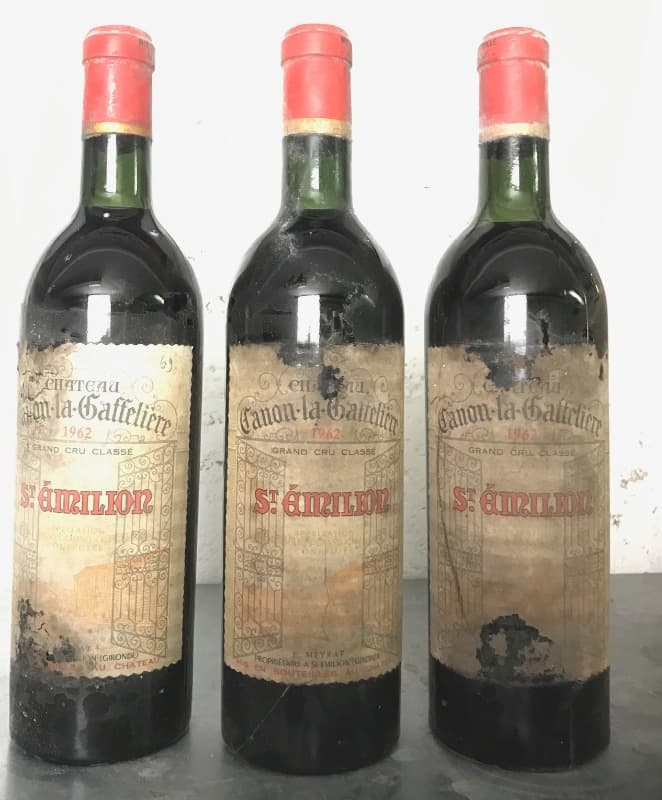3 x Château La Gaffelière, Saint-Émilion, 1962