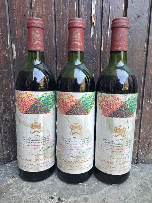 3 x Château Mouton Rothschild, Pauillac, 1979
