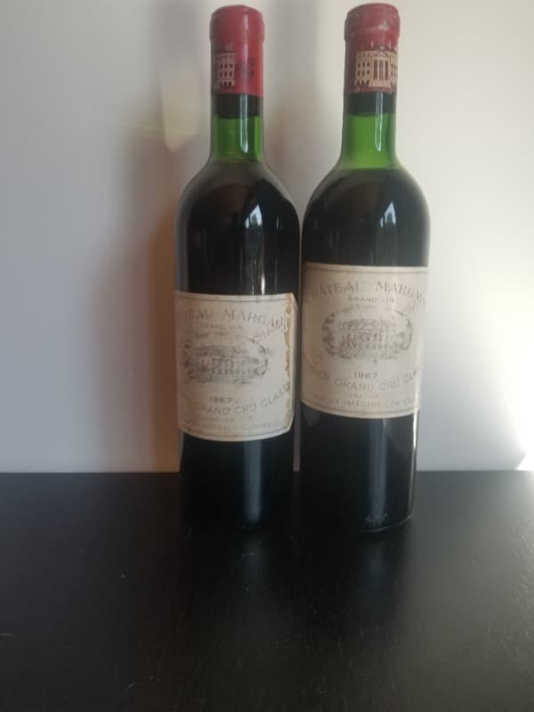 2 x château Margaux, Margaux, 1967