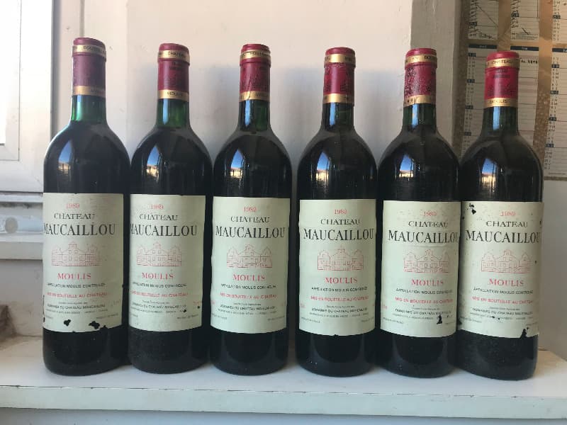 6 x Chateau Maucaillou, Moulis, 1989