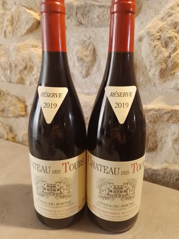 2 x Côtes-du-Rhône, château des Tours, 2019