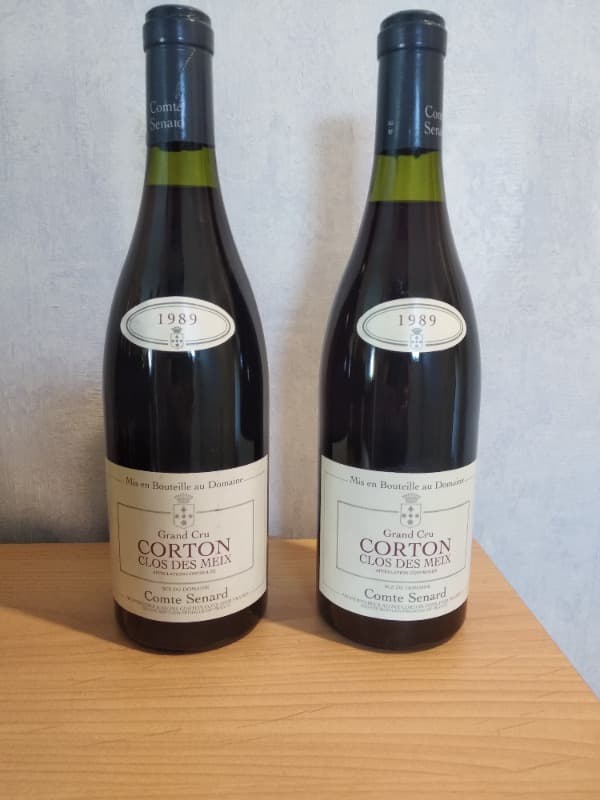 2 x Corton, Clos des Meix - Grand Cru, Domaine Comte Senar, 1989