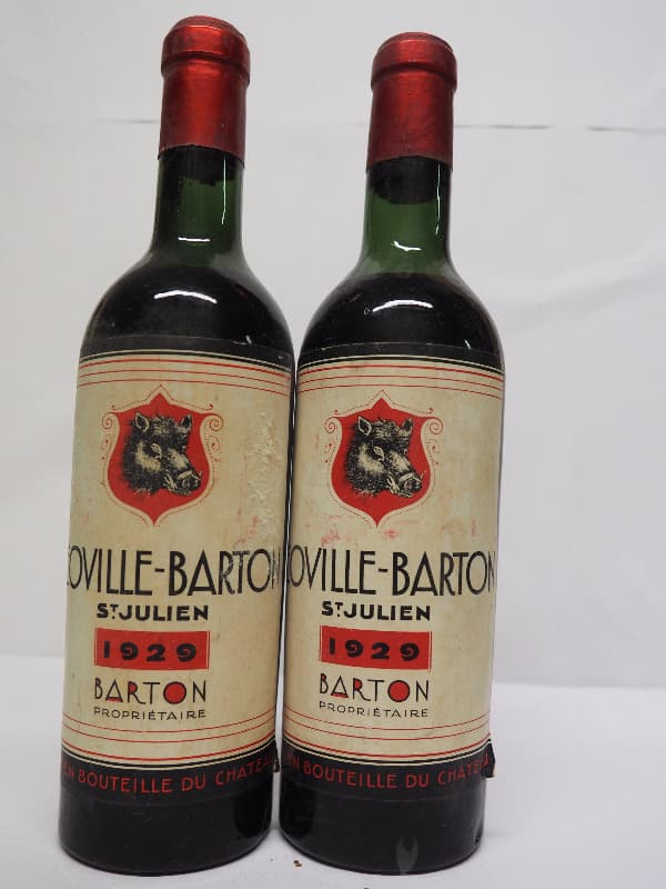 2 x Léoville Barton, Saint-Julien, 1929 (37,5cl)