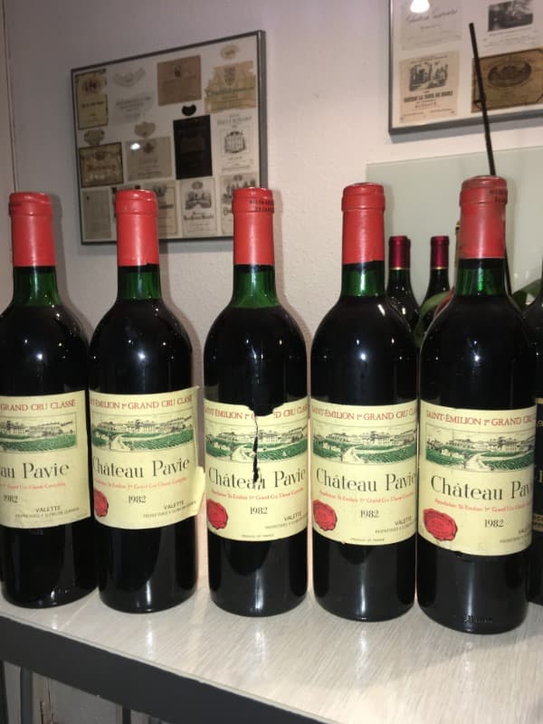 5 x CHATEAU PAVIE, Saint-Émilion Grand Cru, 1982