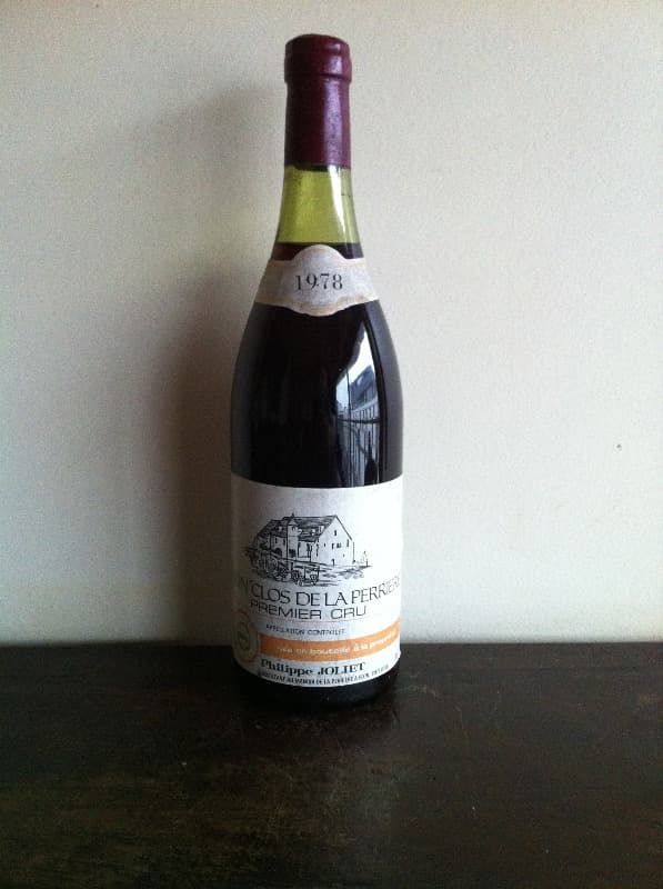 Fixin, 1er crû Clos de la Perrière, Domaine Philippe Joliet, 1978