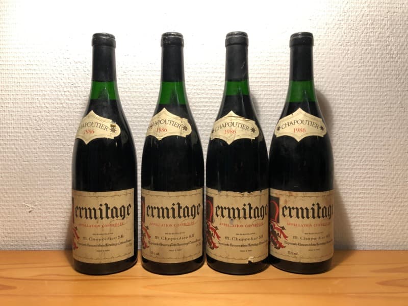 4 x Hermitage, CHAPOUTIER, 1986