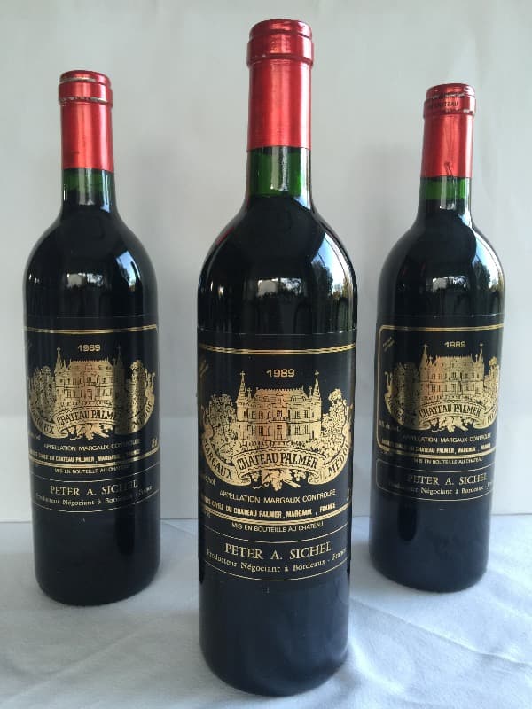3 x Chateau Palmer, Margaux, 1989