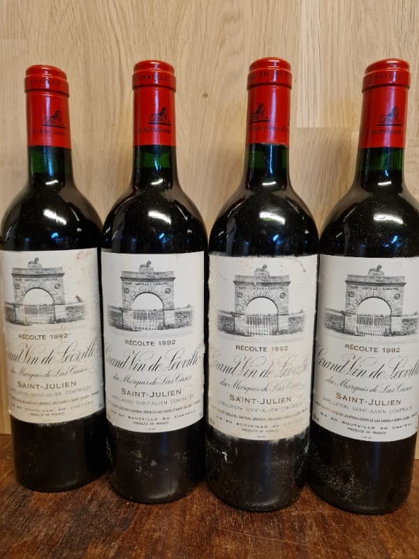 4 x château Léoville las Cases, Saint-Julien, 1992