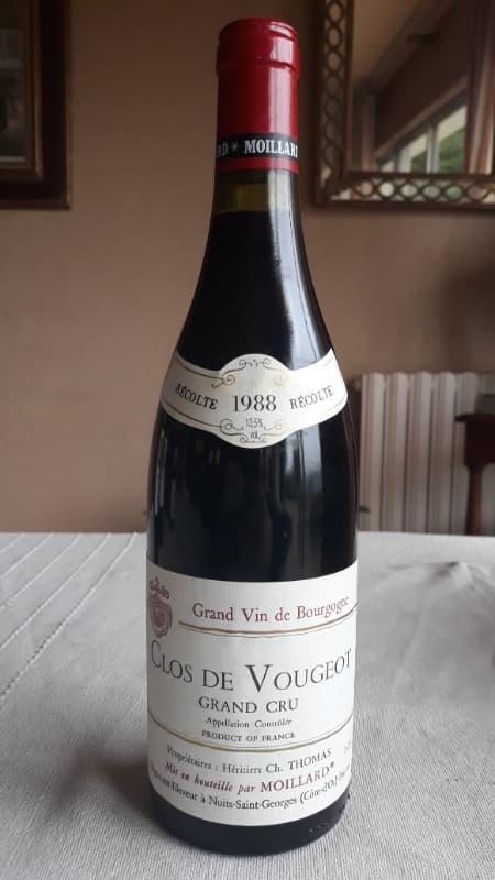Clos de Vougeot, Grand Cru, Moillard, 1988