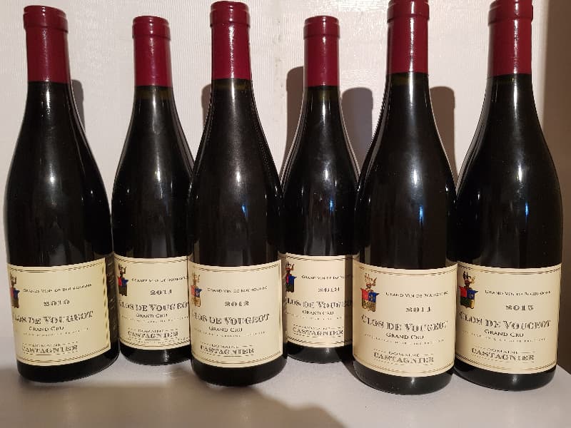 6 x Clos de Vougeot, 2010/2011/2012/2013/2014/2015, Castagnier Jérôme